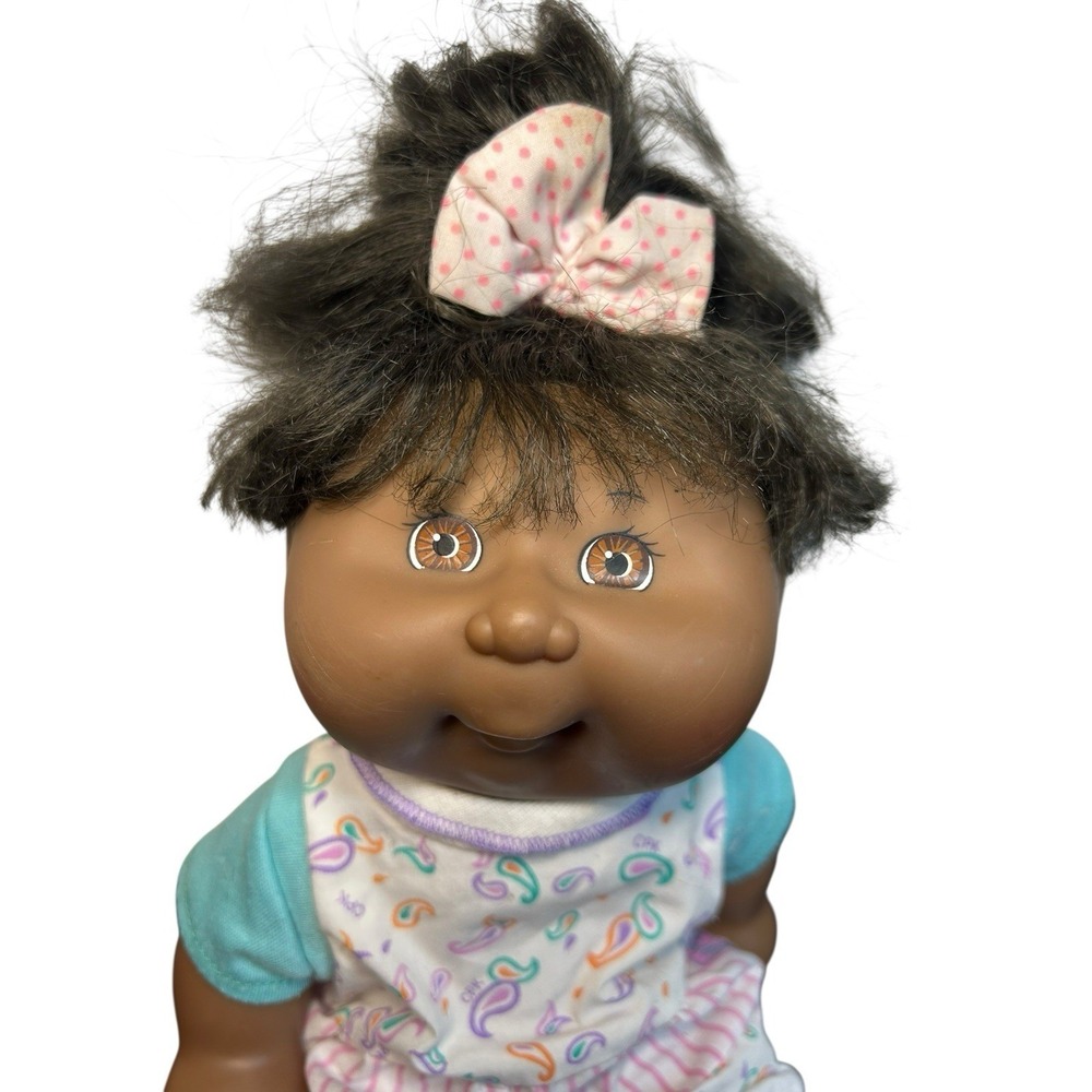 Vintage Cabbage Patch MBT SB2 African American Doll 12" Brown Hair Dimple